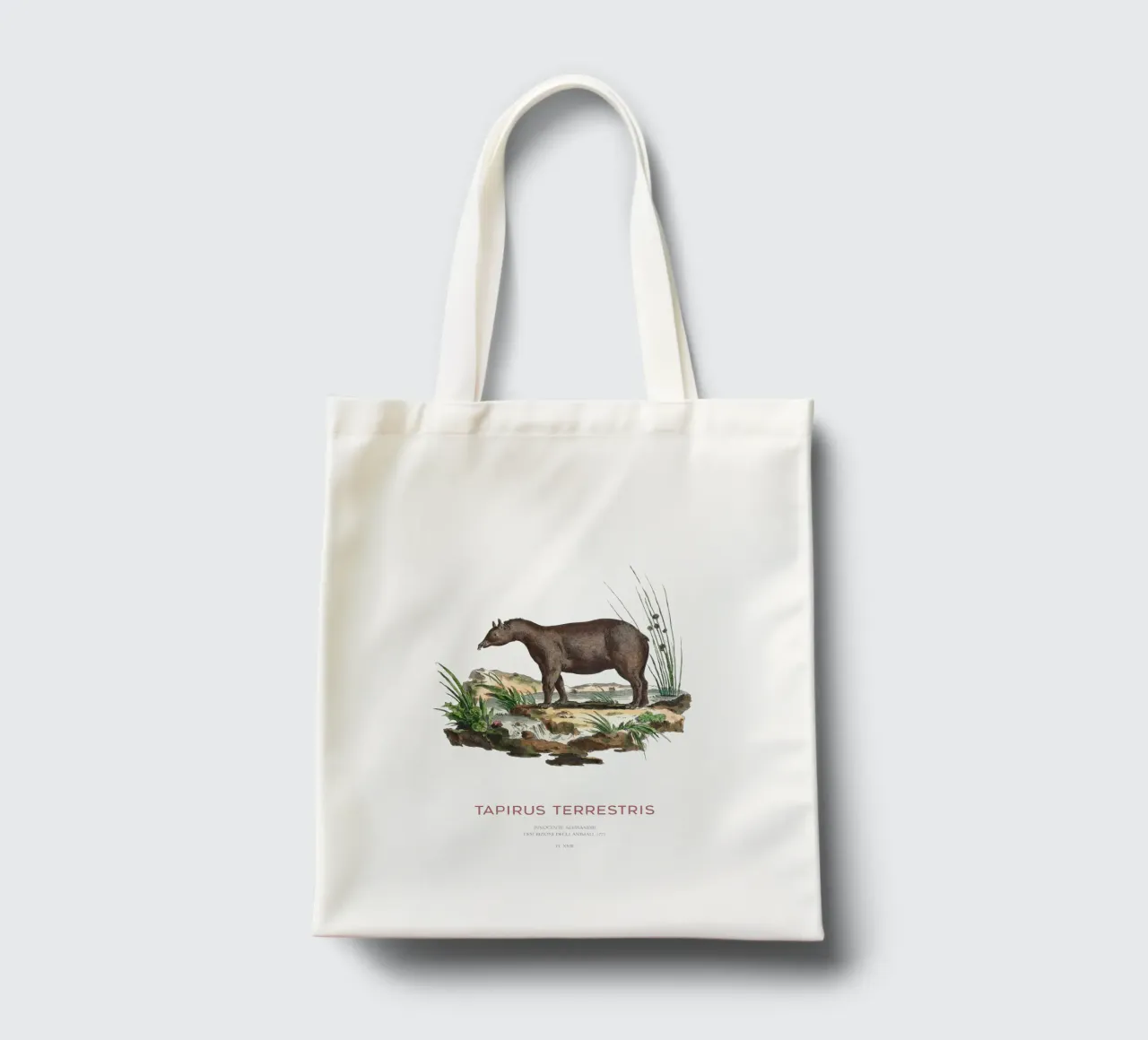 Südamerikanischer Tapir Zoologische Karte Jutebeutel von Vintagrafica