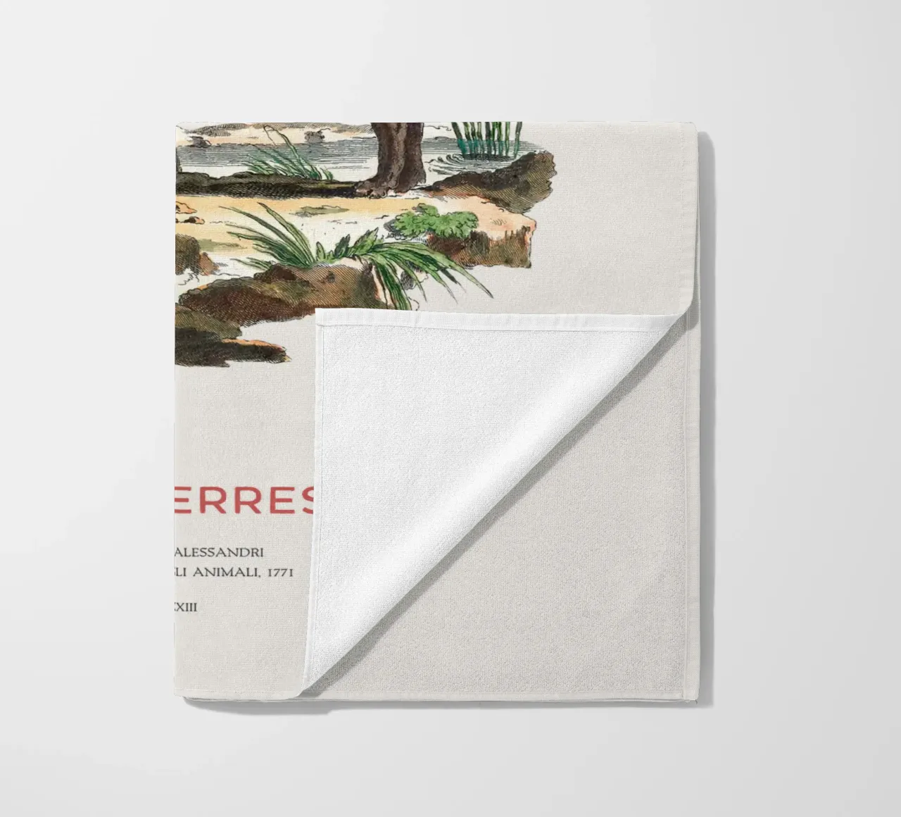 Zuid-Amerikaanse Zoölogische Kaart strandhanddoek van Vintagrafica