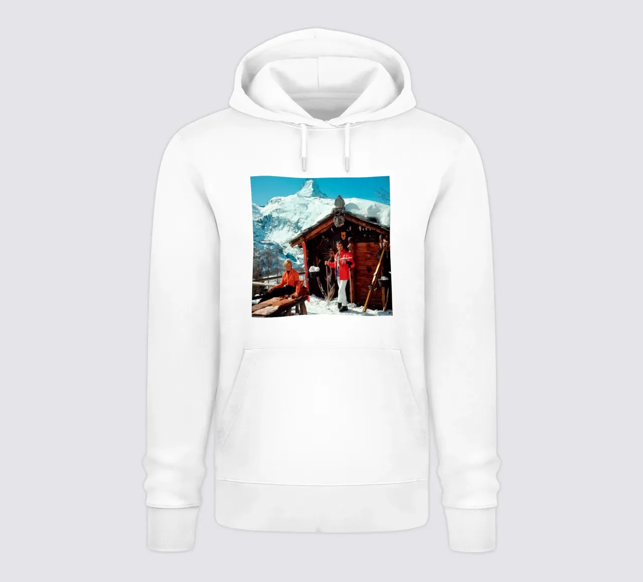 Slim Aarons Chalet Costi felpa con cappuccio da Chrisvintage
