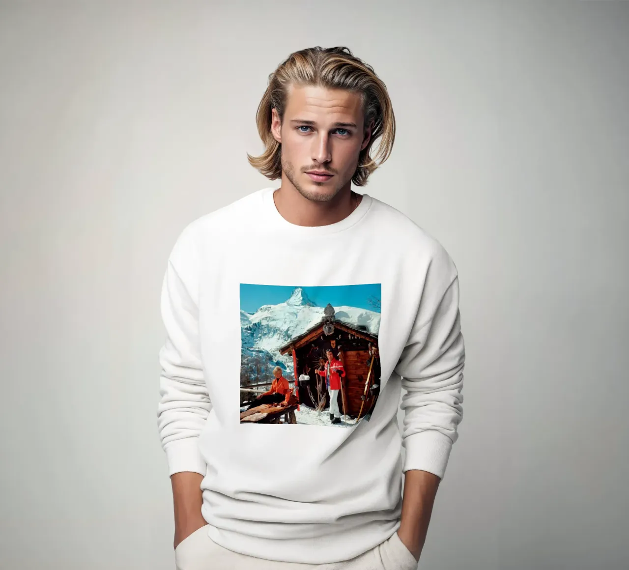 Slim Aarons Chalet Costi felpa da Chrisvintage