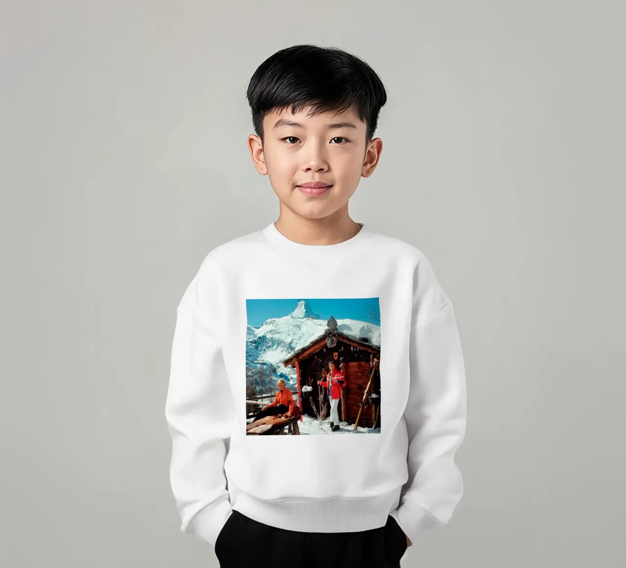 Slim Aarons Chalet Costi felpa bambino da Chrisvintage