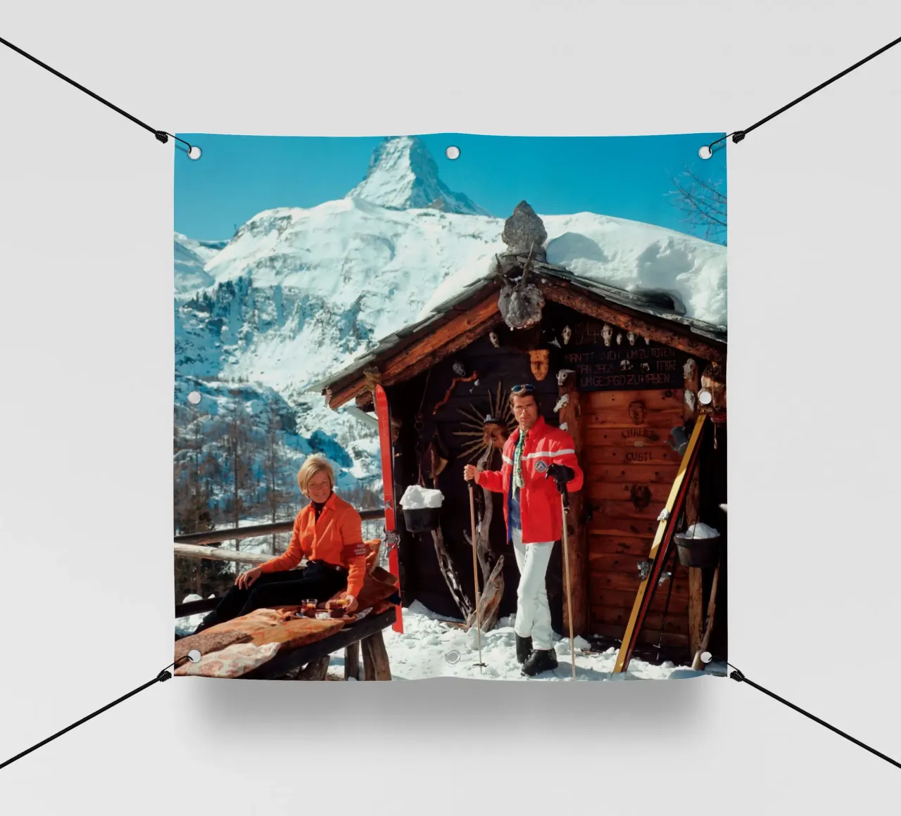 Slim Aarons Chalet Costi telo in pvc da Chrisvintage