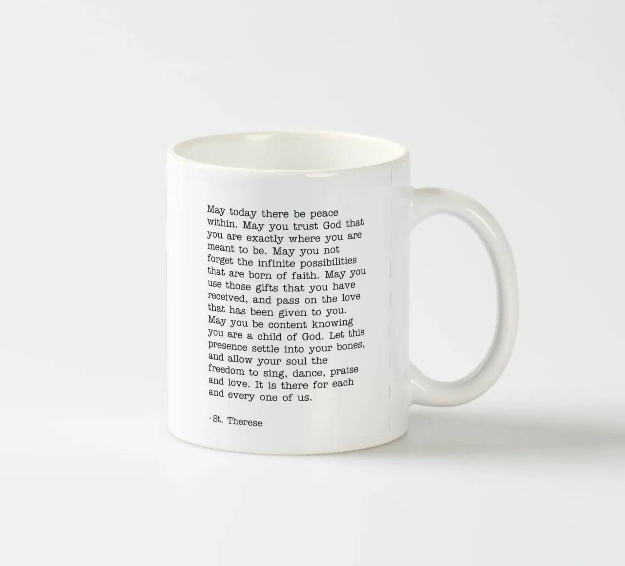 May Today Be There Peace Within Zitat Keramik Tasse von Paigaam Studio