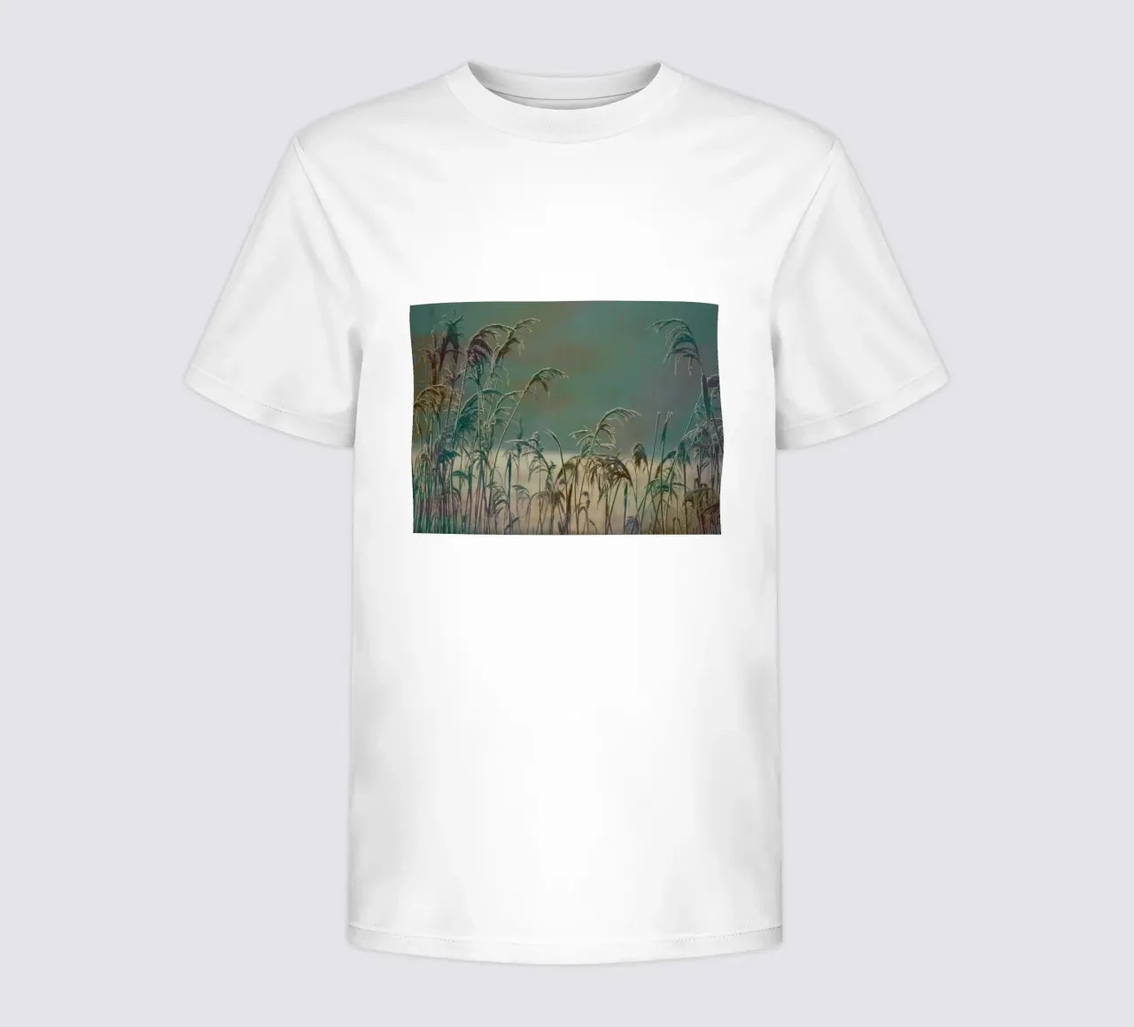 Reeds against a colourful background kids t-shirt by Something for you