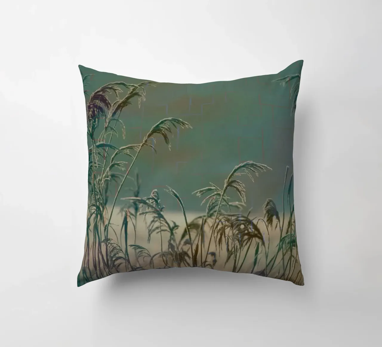 Canne su uno sfondo colorato cuscino da Something for you