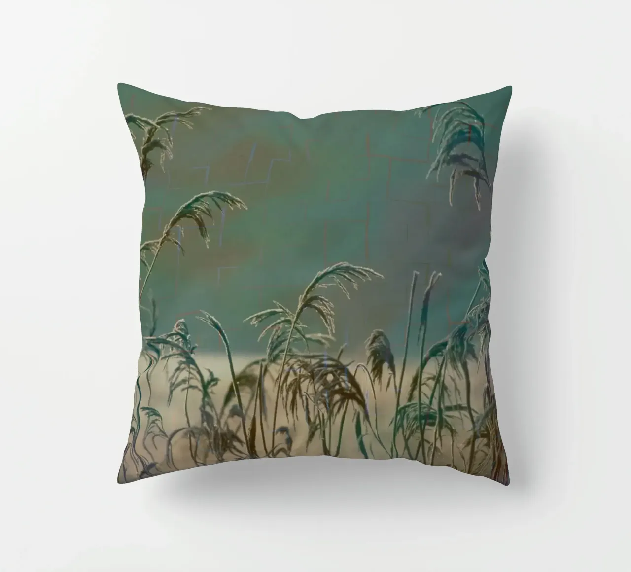 Canne su uno sfondo colorato cuscino da Something for you