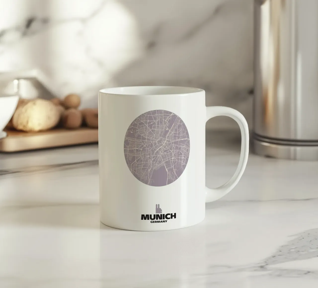 Monaco in forma - I cerchi della città tazza in ceramica da MOOODZART