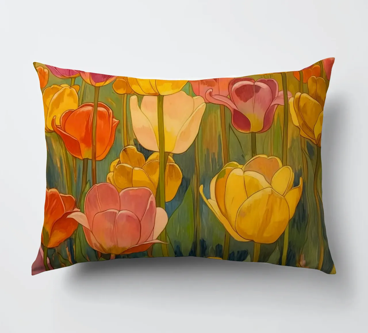 Tulpen abstract Kissen von Imagine