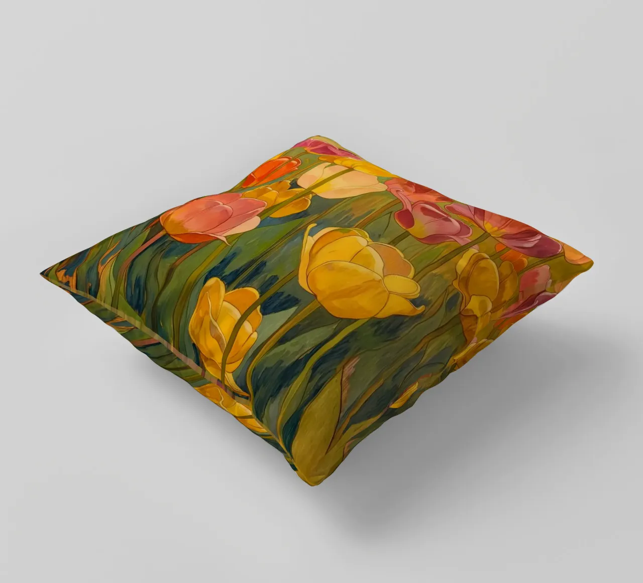 Tulpen abstract Kissen von Imagine