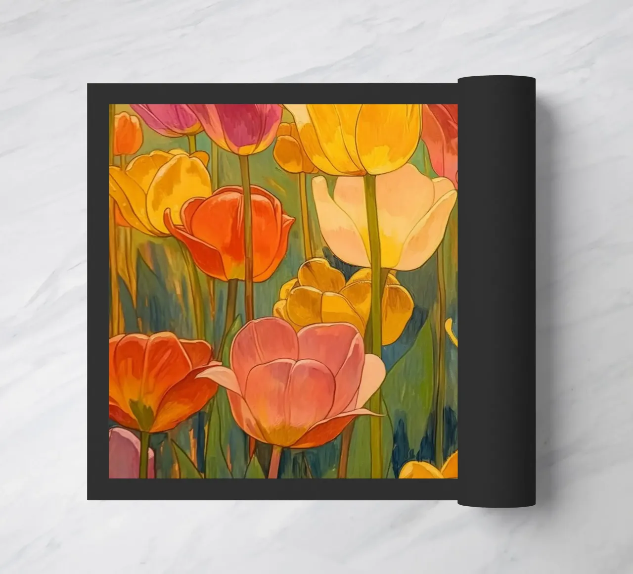 Tulipani astratti zerbino da Imagine