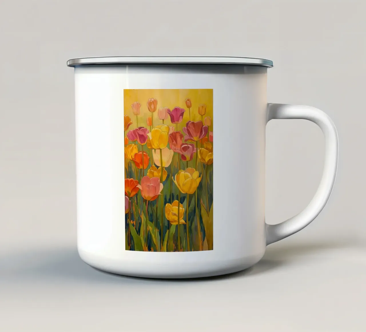 Tulipani astratti tazza in smalto da Imagine