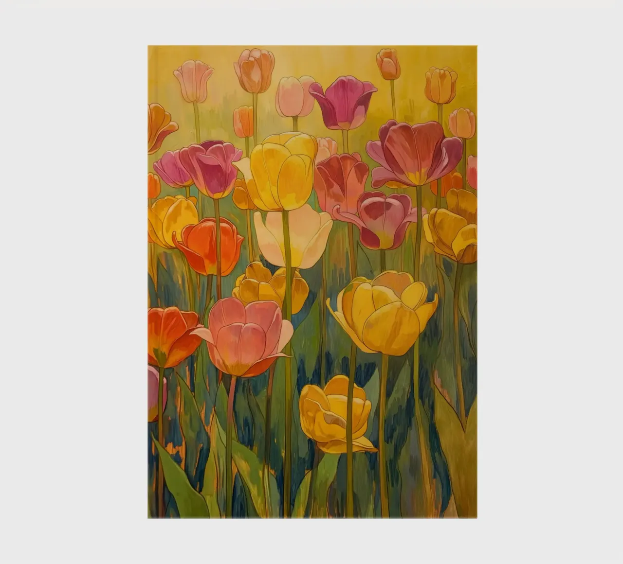 Abstract tulips notebook by Imagine