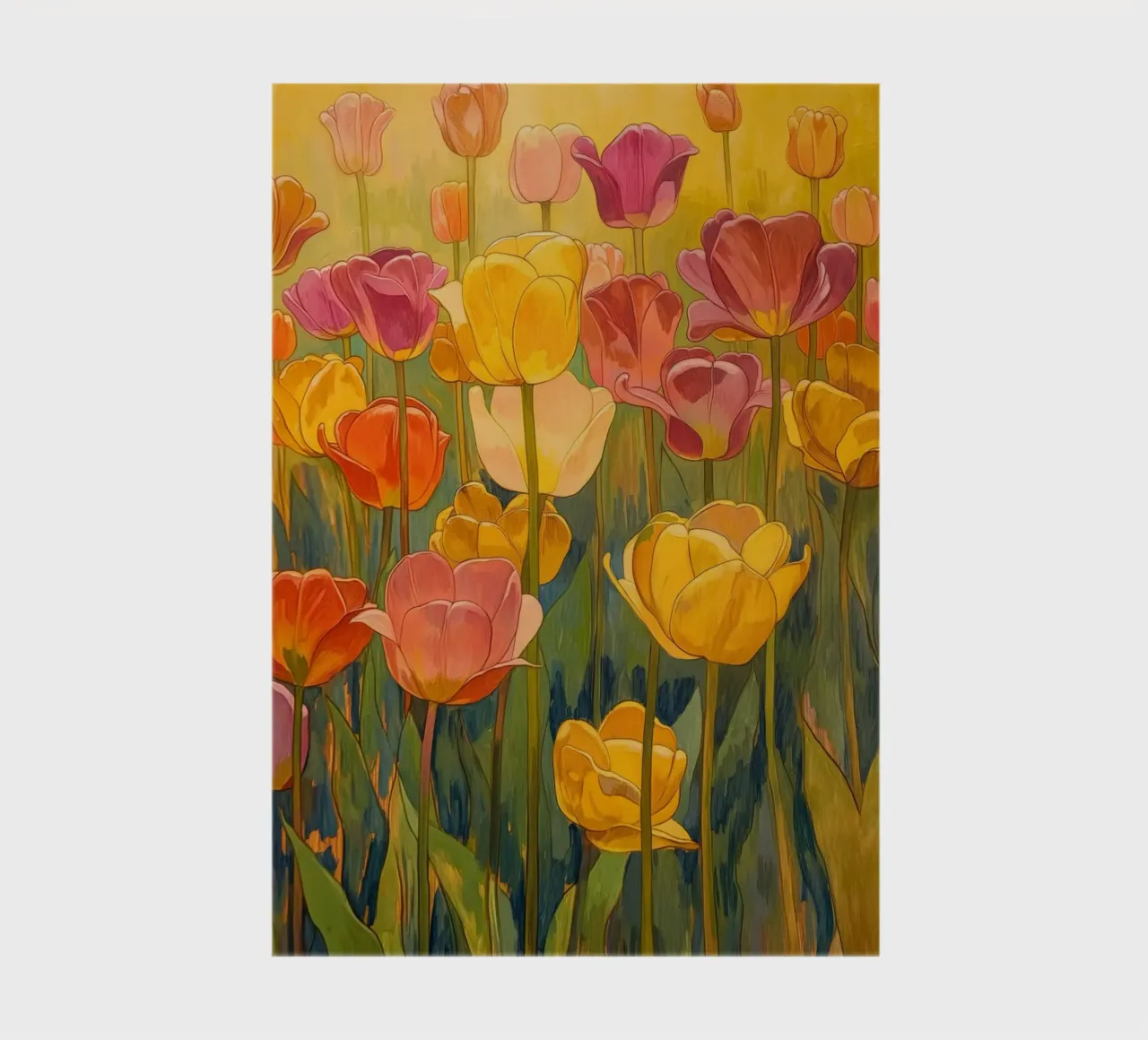 Abstract tulips notebook by Imagine