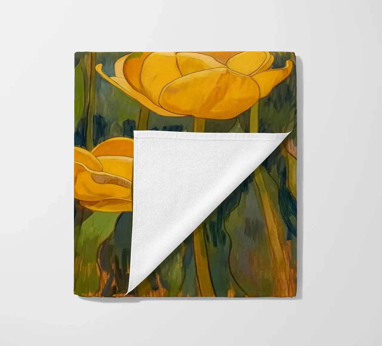 Abstract tulips beach towel by Imagine