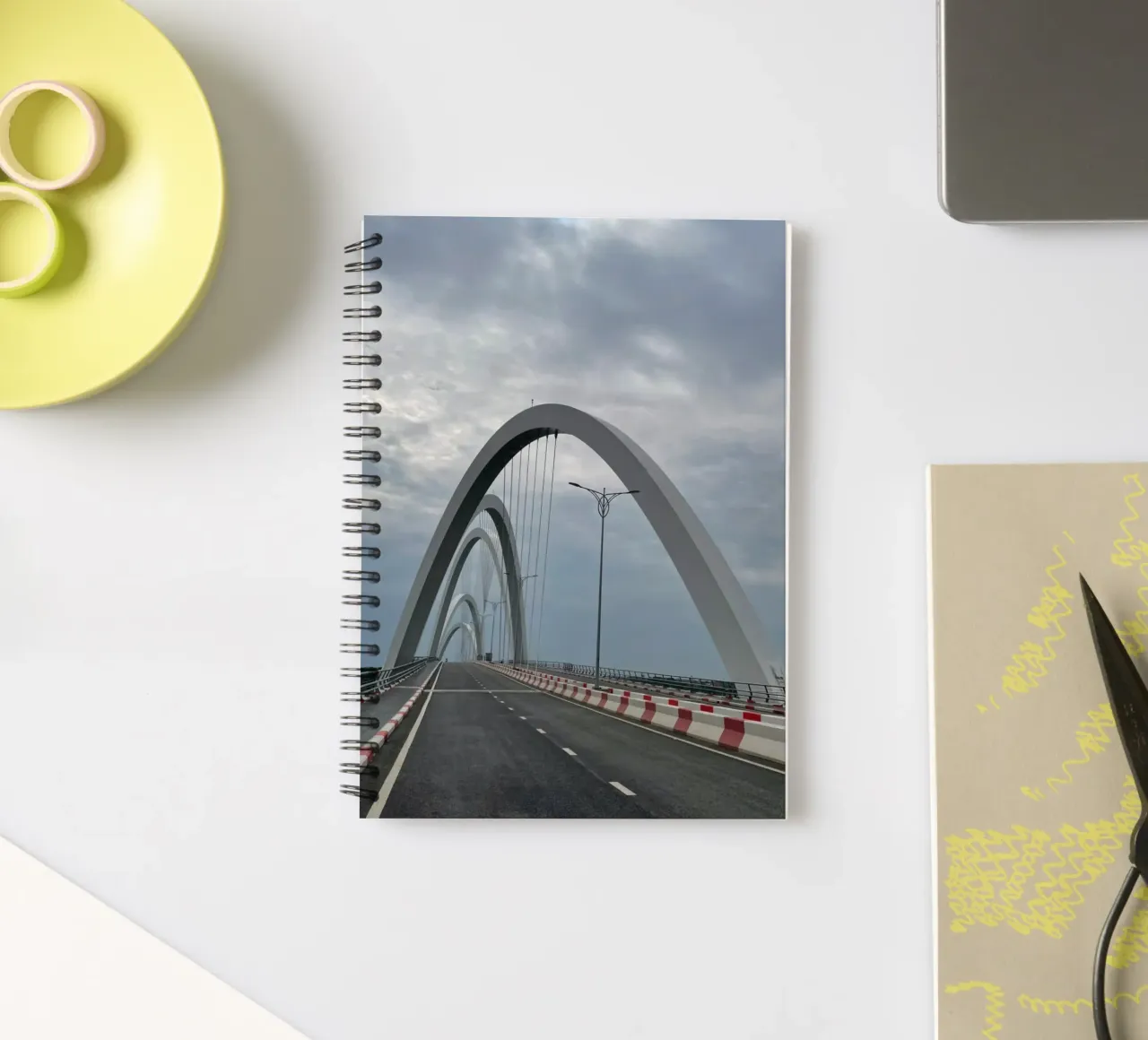 Arch Bridge spiral notebook by Earthly Visions