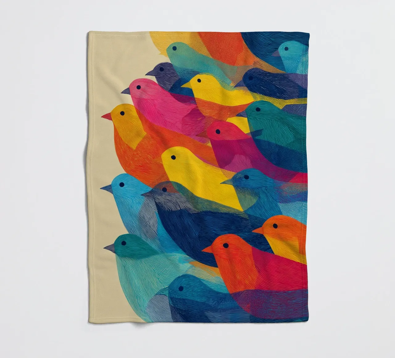 Sono tornati gli uccelli, stormo di colori e ritmo coperta in pile da Autofocus