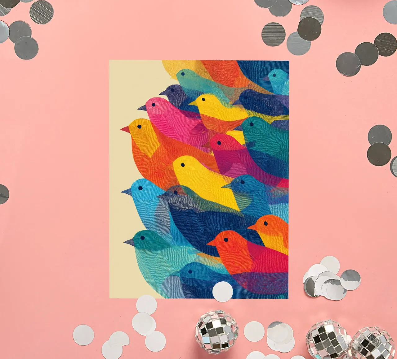 The birds are back | Flock of colour and rhythm sticker by Autofocus