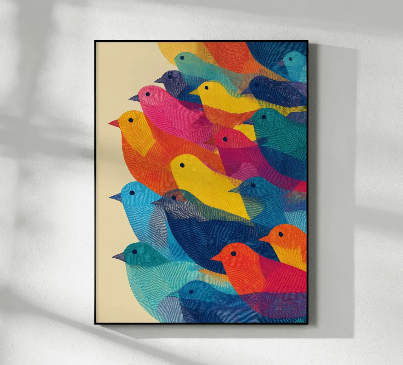 Vuelven los pájaros | Bandada de color y ritmo metacrilato de Autofocus