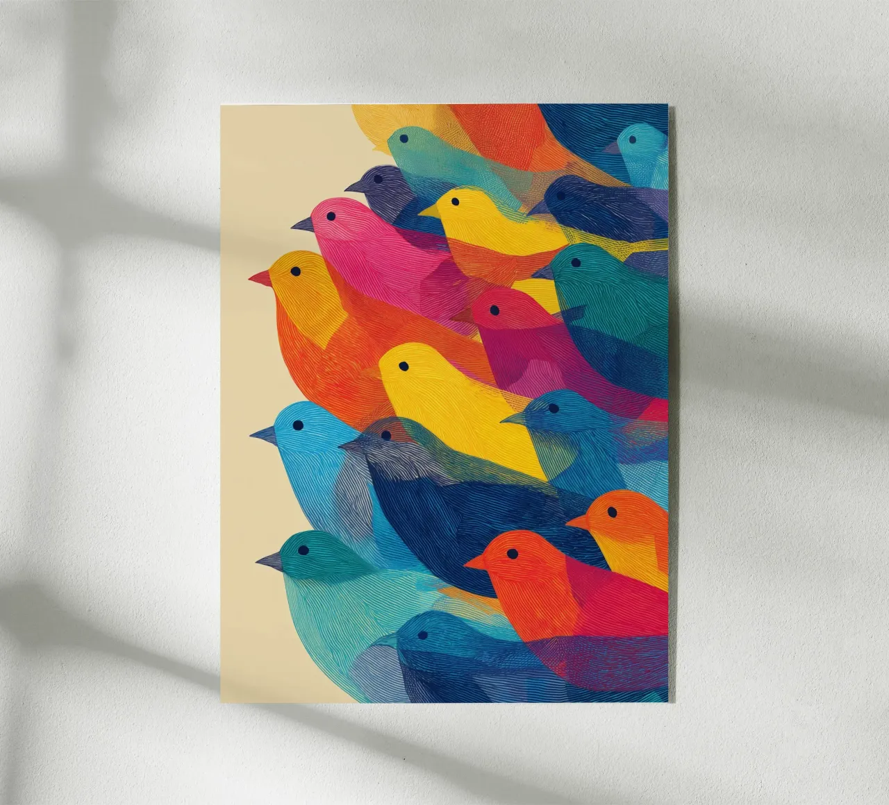 Vuelven los pájaros | Bandada de color y ritmo metacrilato de Autofocus