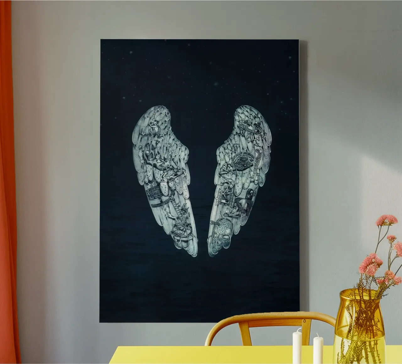 Ghost Stories — Coldplay tela con Cornice a cassetta da Attaboy Dsgn
