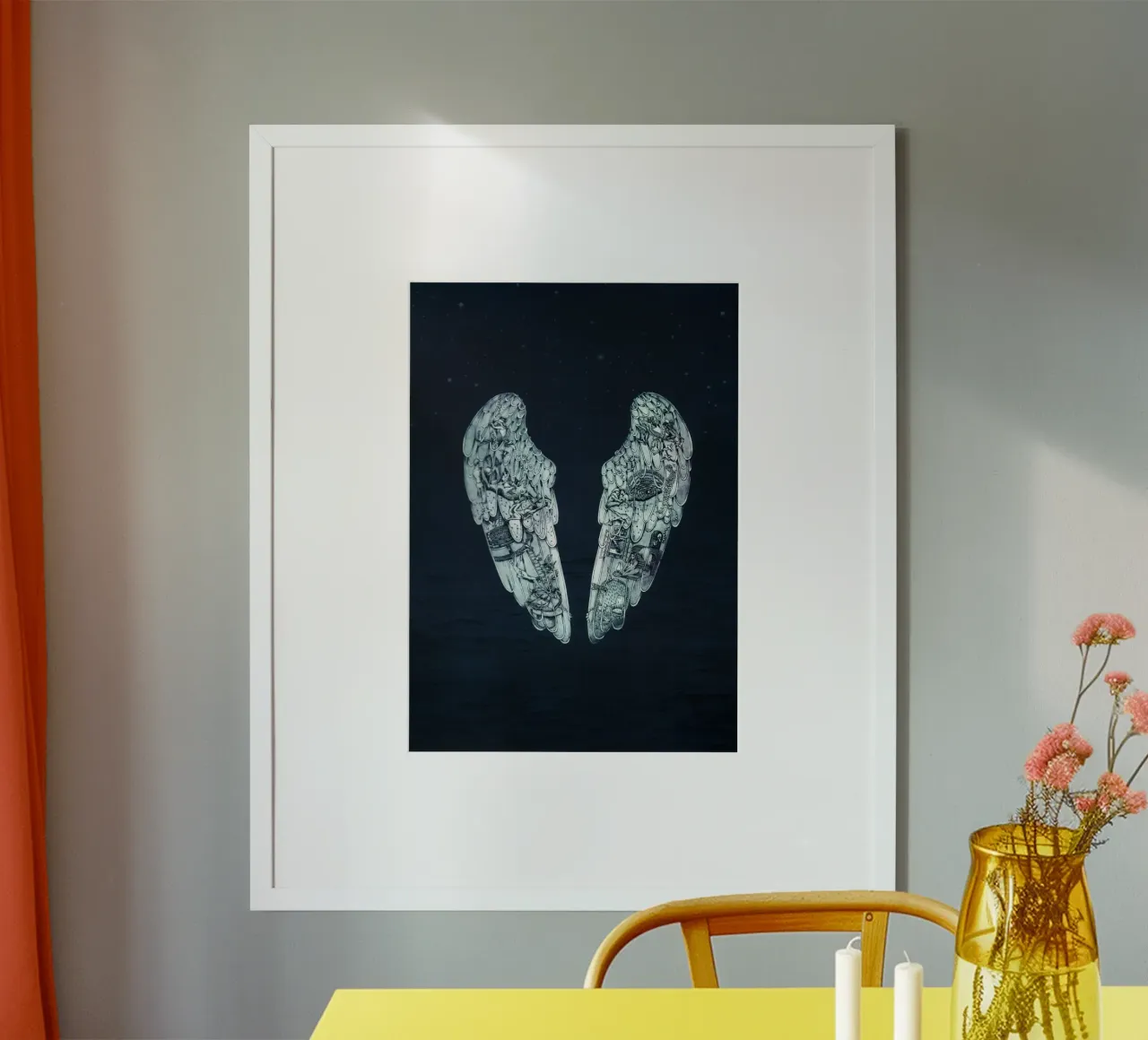 Ghost Stories — Coldplay poster con telaio in legno da Attaboy Dsgn