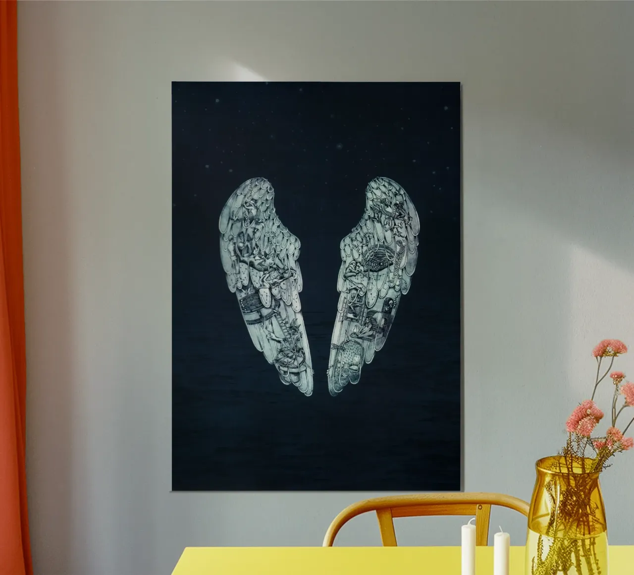 Ghost Stories — Coldplay poster con telaio in legno da Attaboy Dsgn