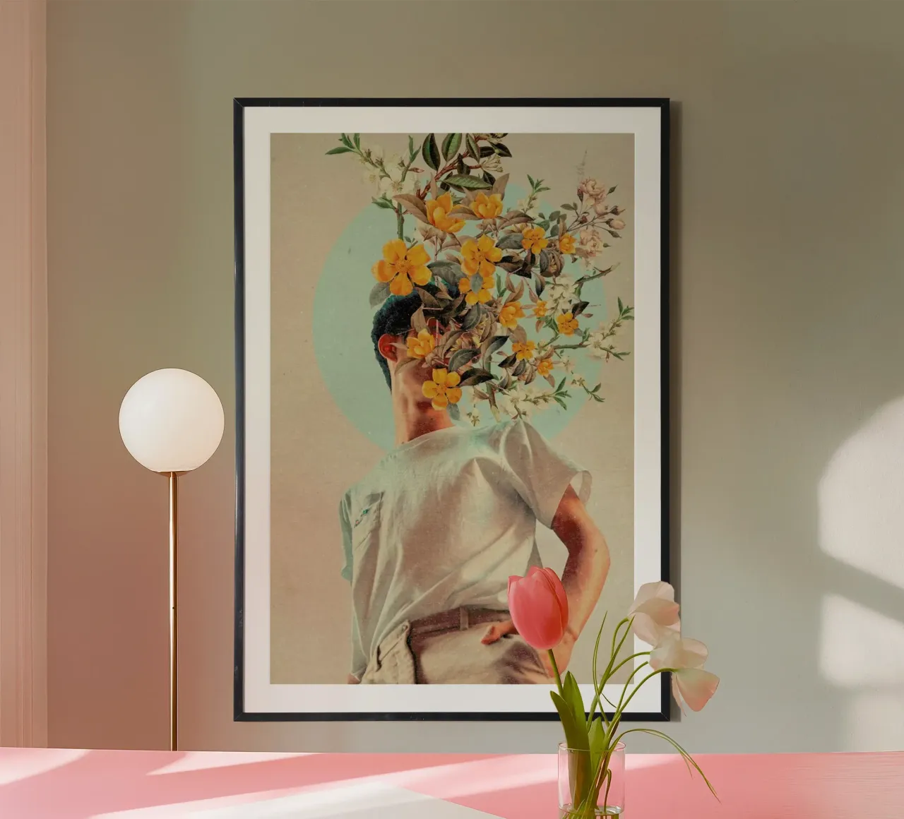 Because You Were Around poster con telaio in legno da Frank Moth