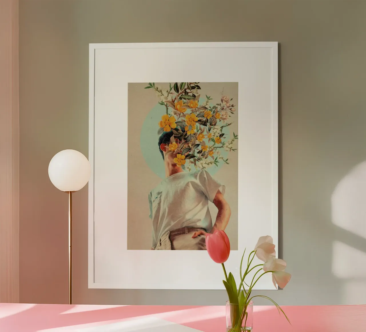 Because You Were Around poster con telaio in legno da Frank Moth