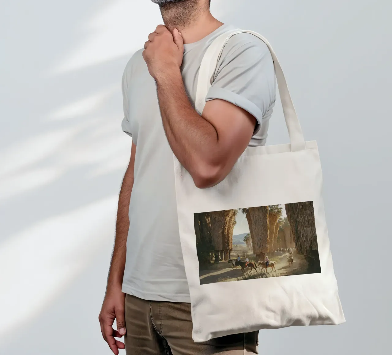 I primi cavalieri Slim Aarons borsa in juta da Chrisvintage
