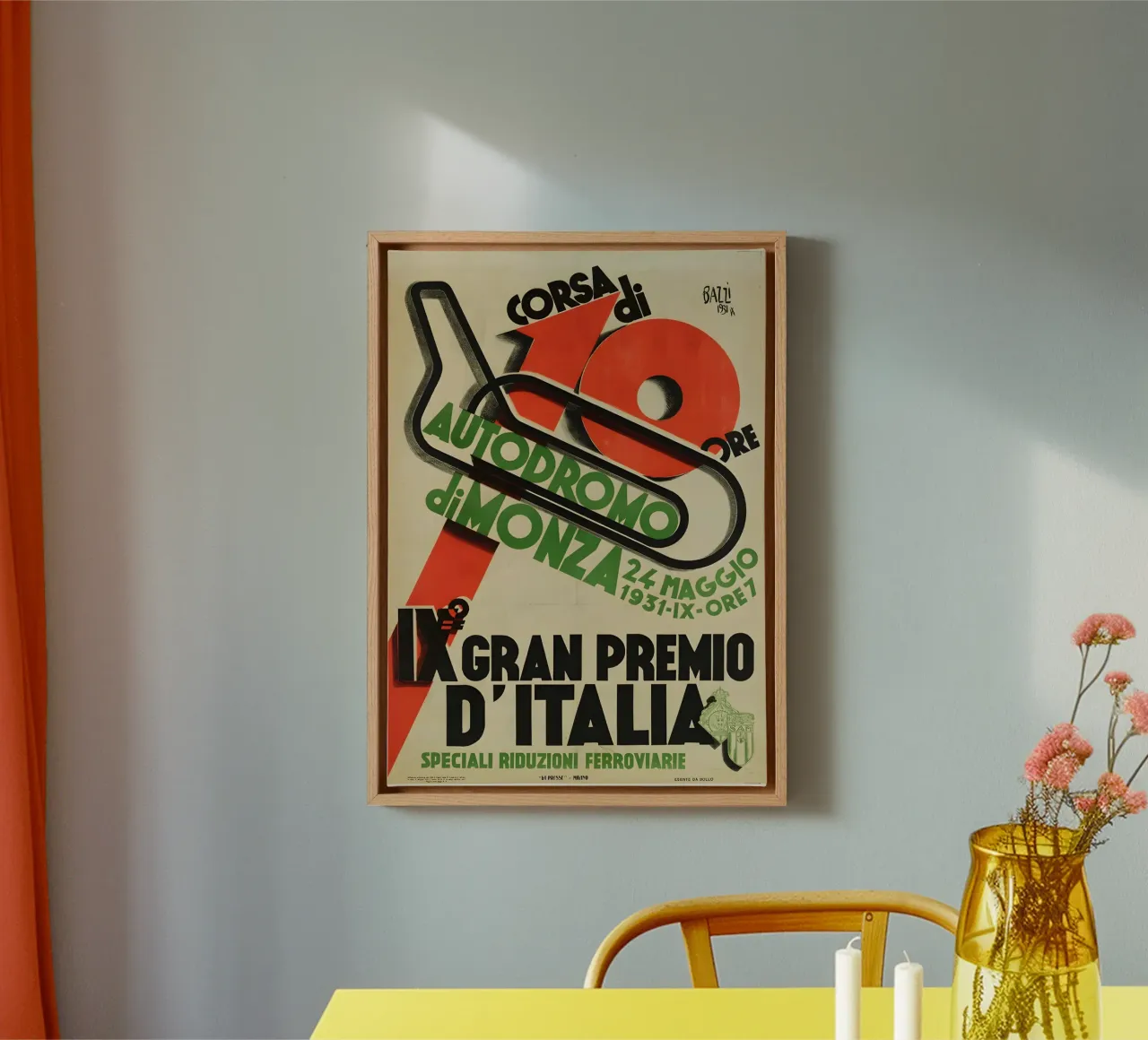 Grand Premio D'italiano Monza Specilia tela con Cornice a cassetta da AUTOSHOOT