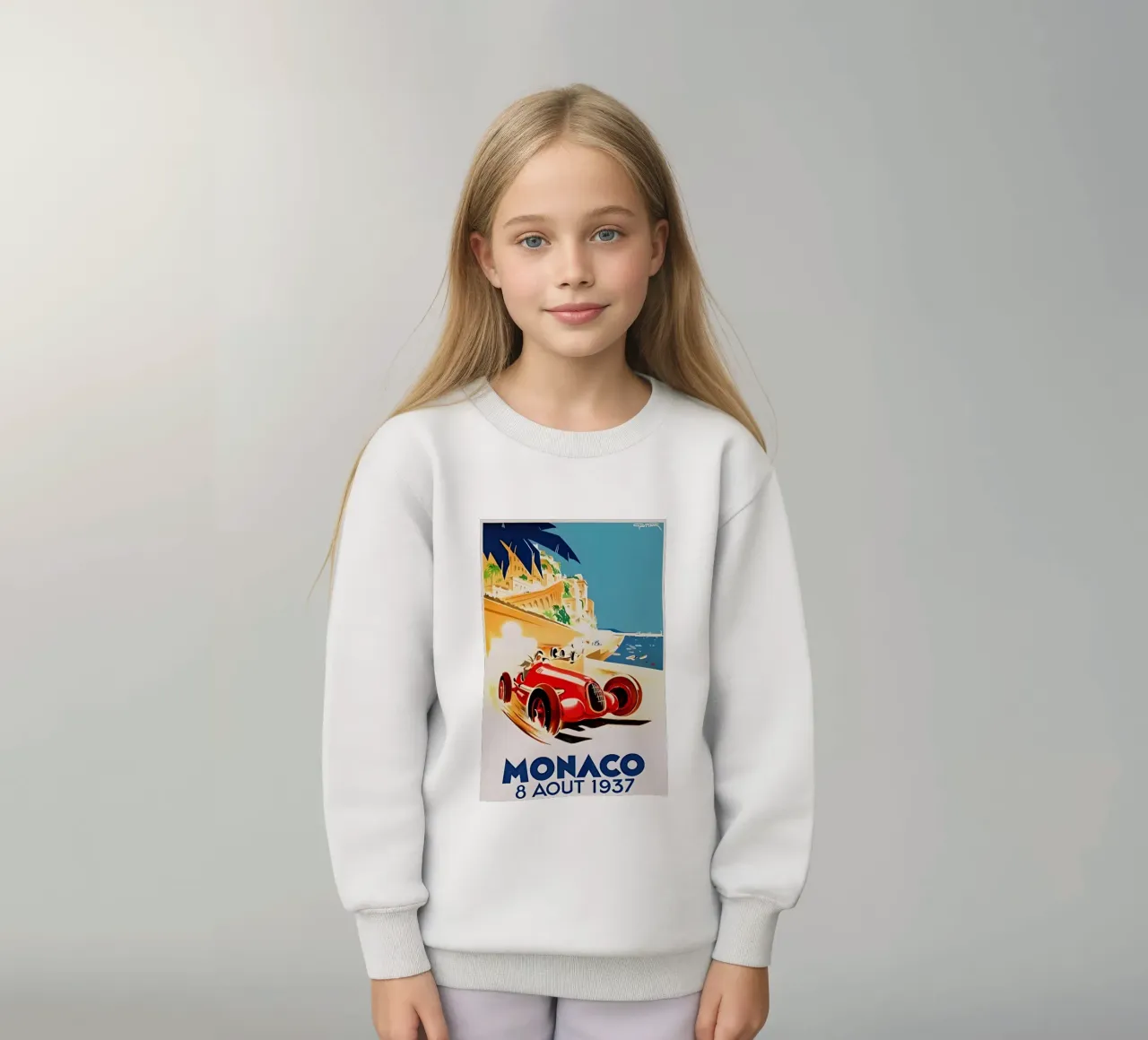 Grand Prix Monaco 8 Aout 1937 kids sweatshirt by AUTOSHOOT
