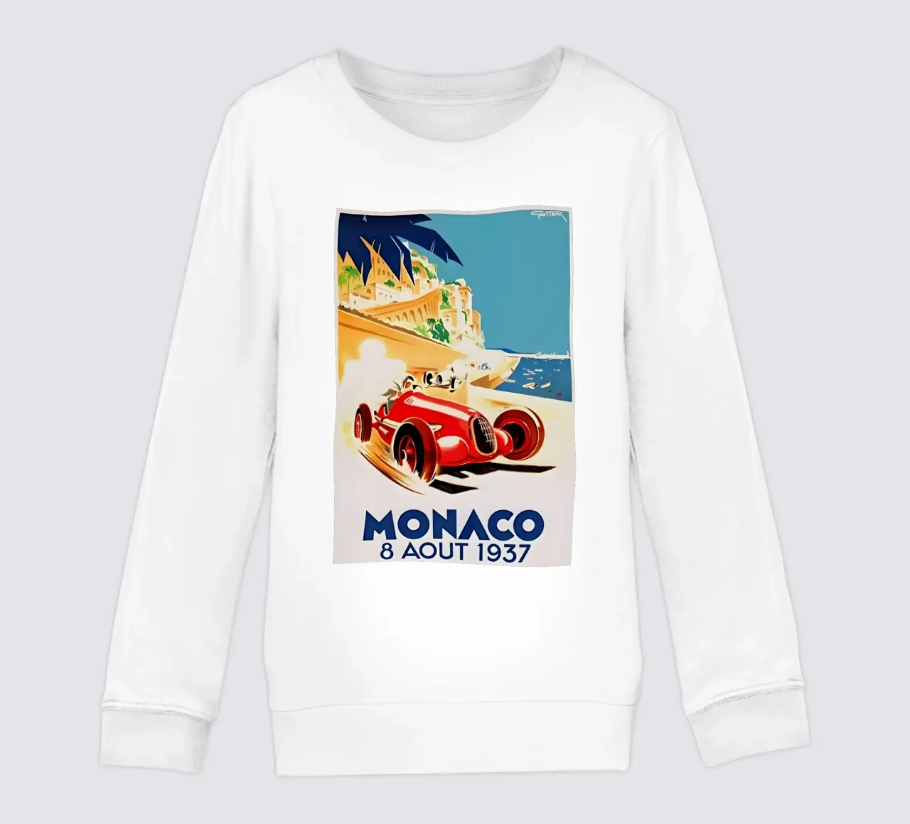 Grand Prix Monaco 8 Aout 1937 kids sweatshirt by AUTOSHOOT