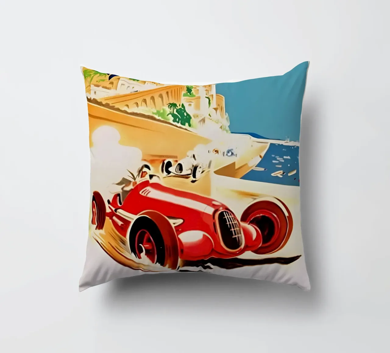 Grand Prix Monaco 8 Aout 1937 decorative cushion by AUTOSHOOT
