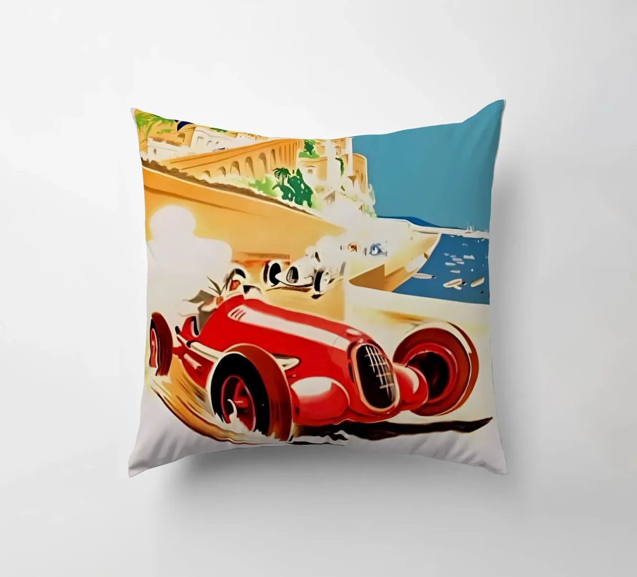 Grand Prix Monaco 8 Aout 1937 decorative cushion by AUTOSHOOT