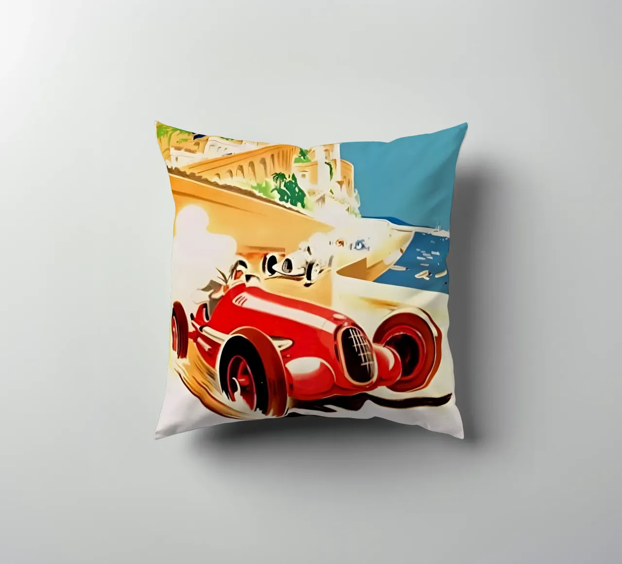 Grand Prix Monaco 8 Aout 1937 decorative cushion by AUTOSHOOT