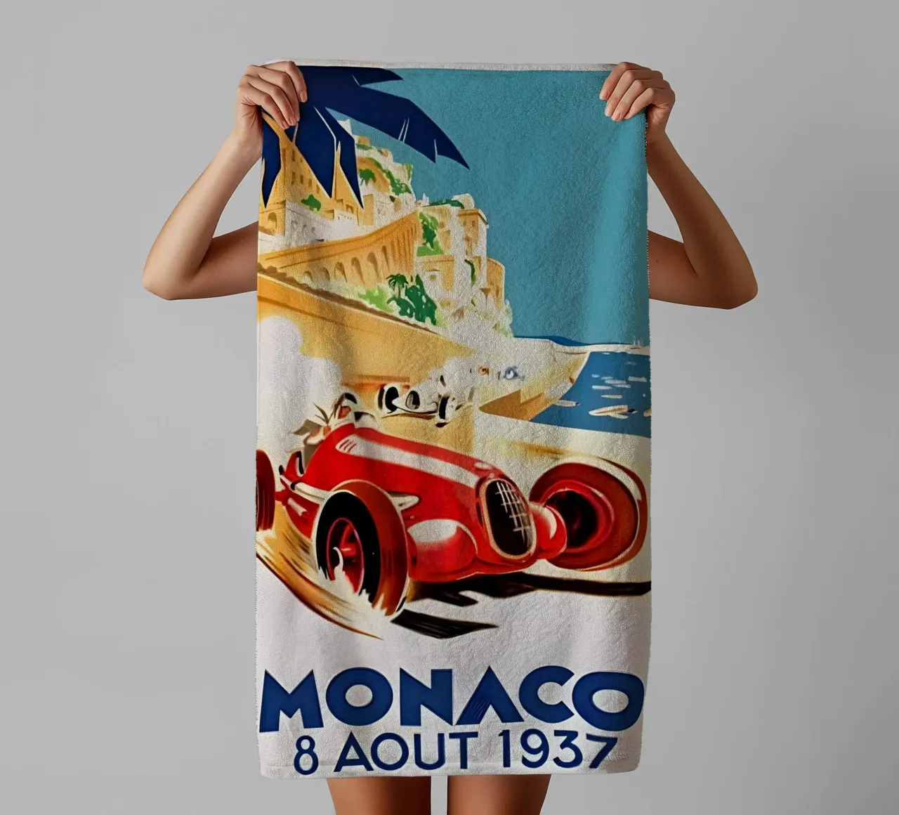 Grand Prix Monaco 8 Aout 1937 towel by AUTOSHOOT