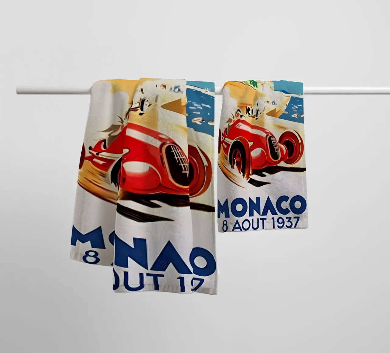 Grand Prix Monaco 8 Aout 1937 towel by AUTOSHOOT