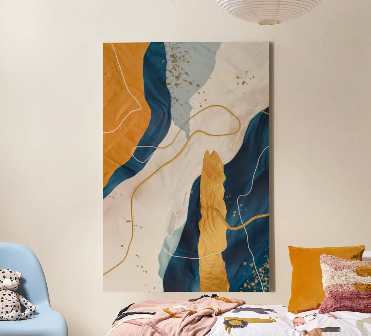 Ocean Fold Bloom canvas by Monarch Arc