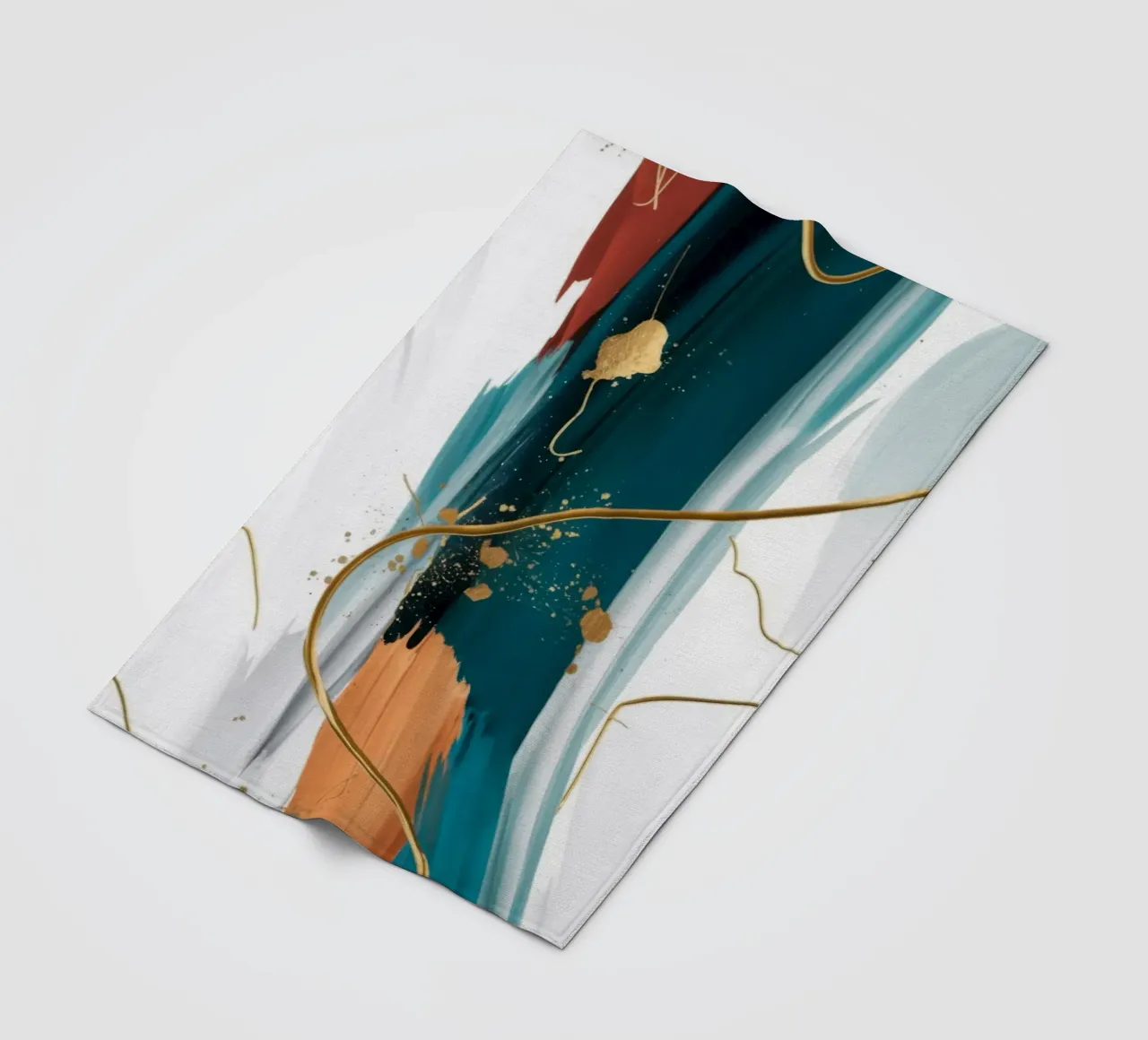 Emerald Blaze Echo fleece blanket by Monarch Arc