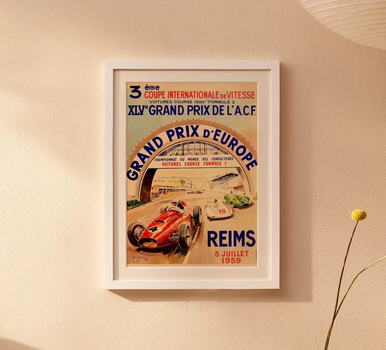Grand Prix d'Italie Monaco poster avec cadre en plastique de AUTOSHOOT
