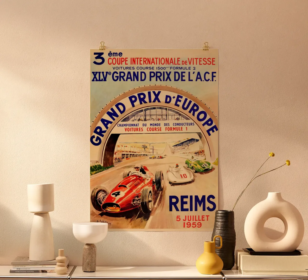 Grand Prix d'Italie Monaco poster avec cadre en plastique de AUTOSHOOT