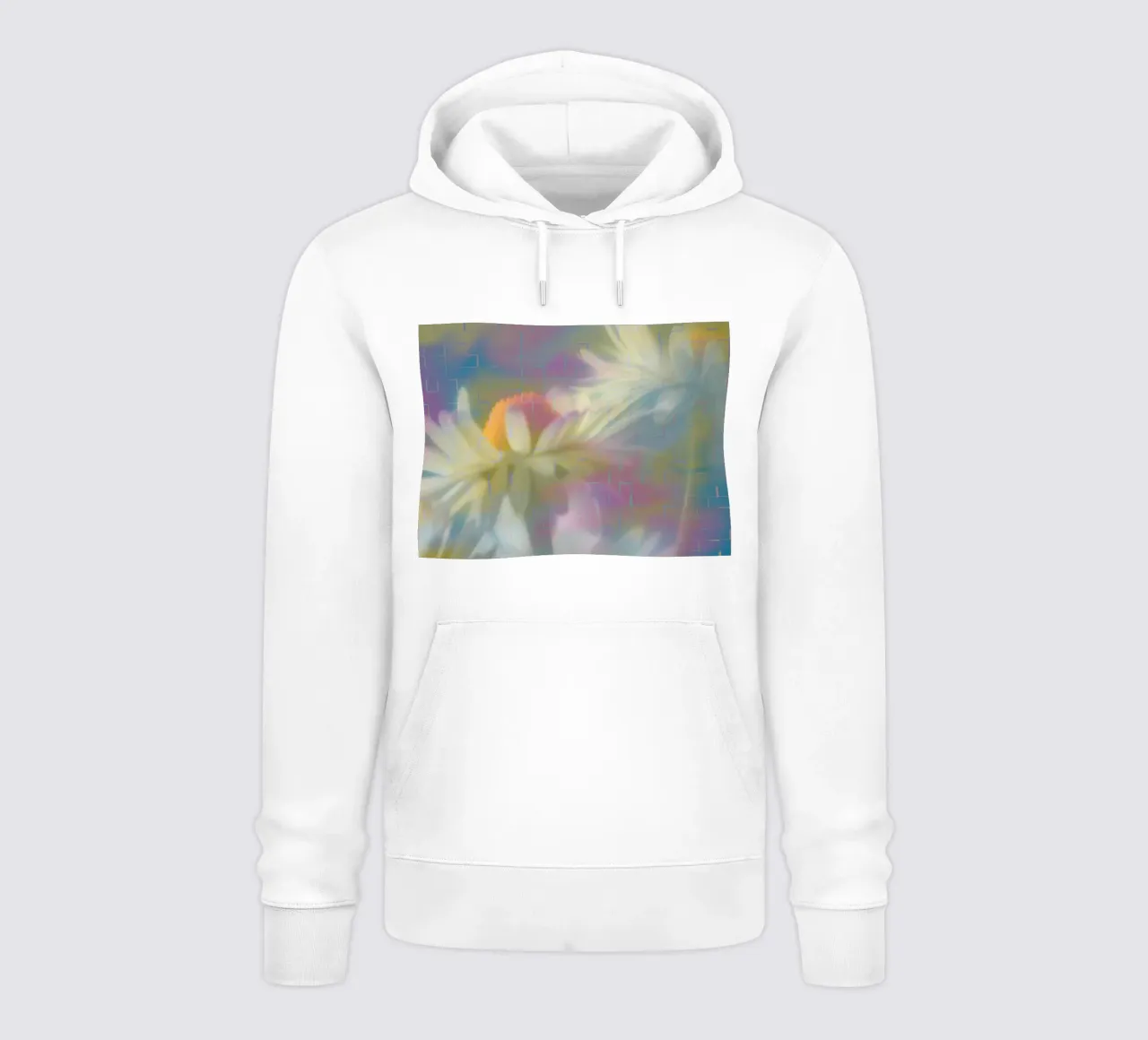 Due margherite su uno sfondo colorato felpa con cappuccio da Something for you