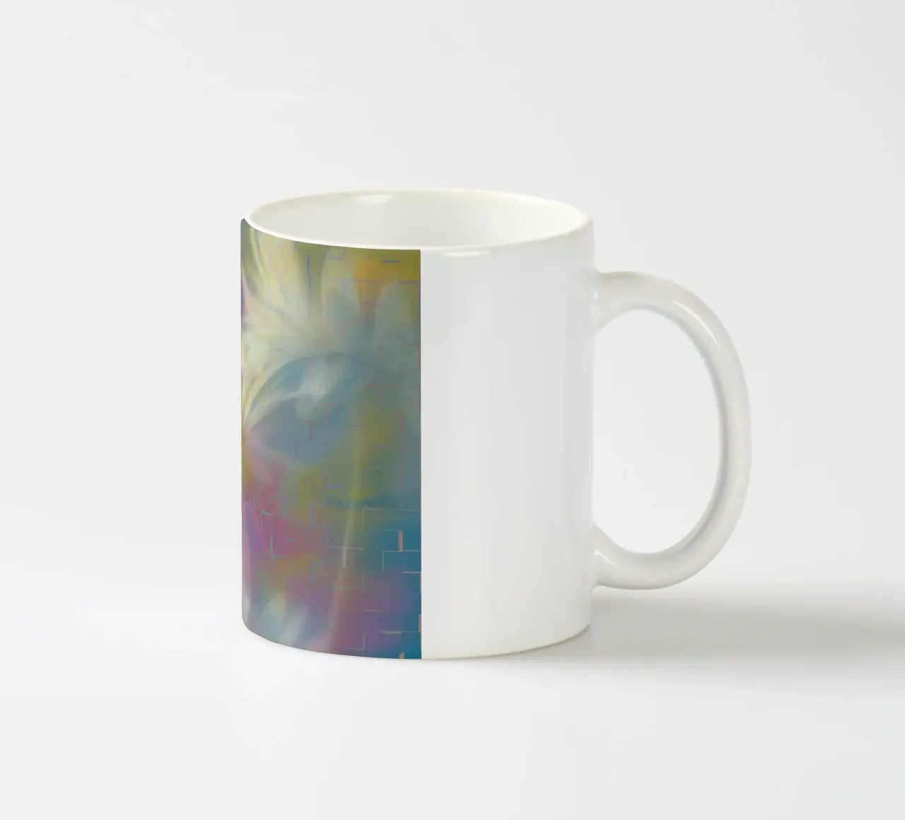 Due margherite su uno sfondo colorato tazza in ceramica da Something for you