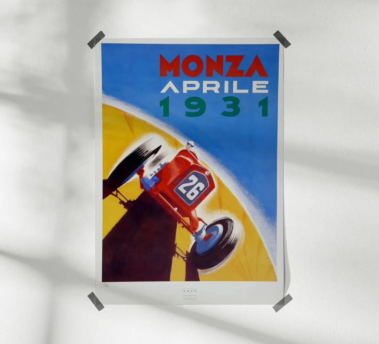 Monza avril 1931 poster avec cadre en bois de AUTOSHOOT