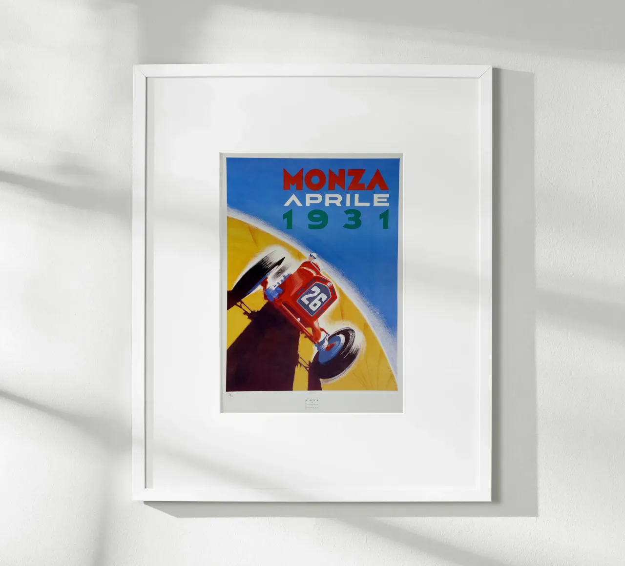 Monza avril 1931 poster avec cadre en bois de AUTOSHOOT