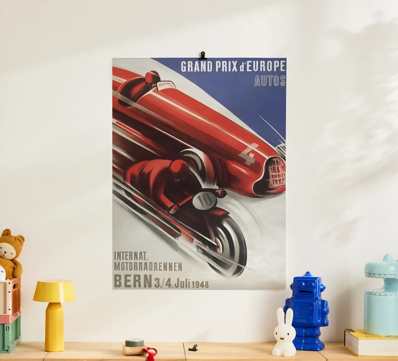 Gran Premio d'Europa Berna poster con telaio in legno da AUTOSHOOT