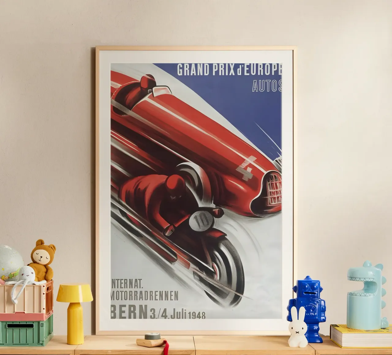 Gran Premio d'Europa Berna poster con telaio in legno da AUTOSHOOT