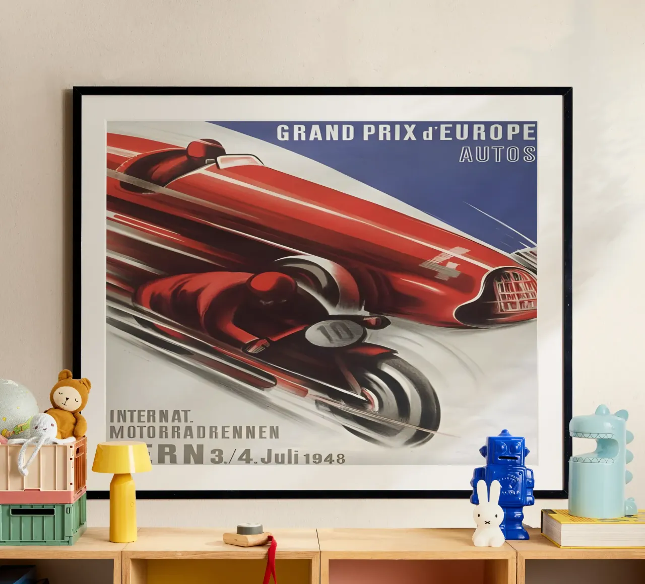 Gran Premio d'Europa Berna poster con telaio in legno da AUTOSHOOT