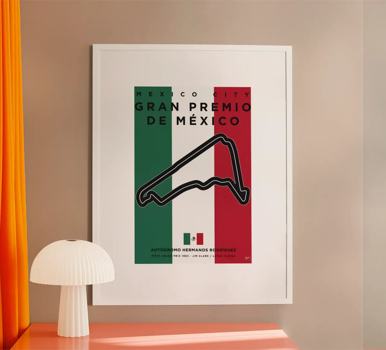 Gran Premio del Messico poster con telaio in alluminio da AUTOSHOOT