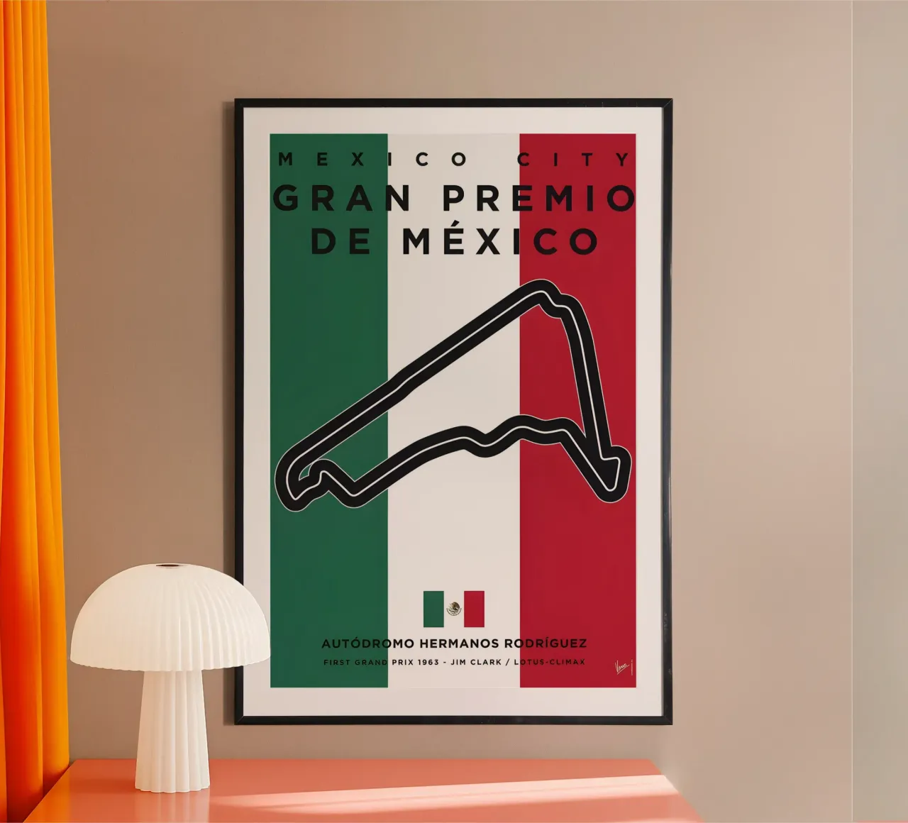 Gran Premio del Messico poster con telaio in alluminio da AUTOSHOOT